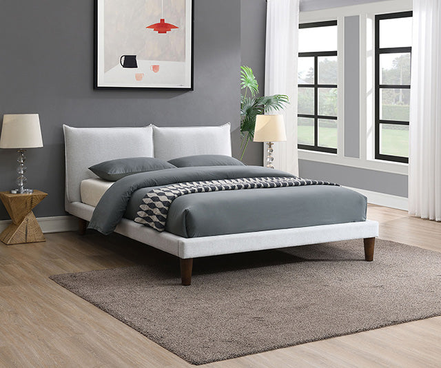 Verwood Bed Gray & Light Gray - U&U Home Budget Furniture (Carteret, NJ)