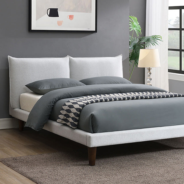 Verwood Bed Gray & Light Gray - U&U Home Budget Furniture (Carteret, NJ)
