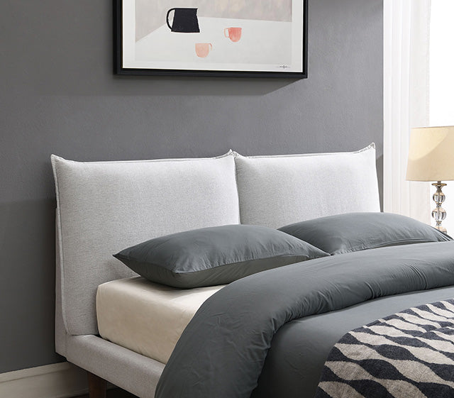 Verwood Bed Gray & Light Gray - U&U Home Budget Furniture (Carteret, NJ)