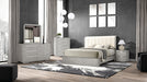Osterley Queen & E.King Bed Grey & Black - U&U Home Budget Furniture (Carteret, NJ)