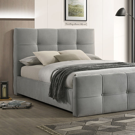Merced Bed Gray & Ivory - U&U Home Budget Furniture (Carteret, NJ)