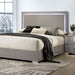 Sinistra Bed Beige, Black, White - U&U Home Budget Furniture (Carteret, NJ)