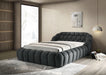 Newquay Bed Black, White, & Gray - U&U Home Budget Furniture (Carteret, NJ)