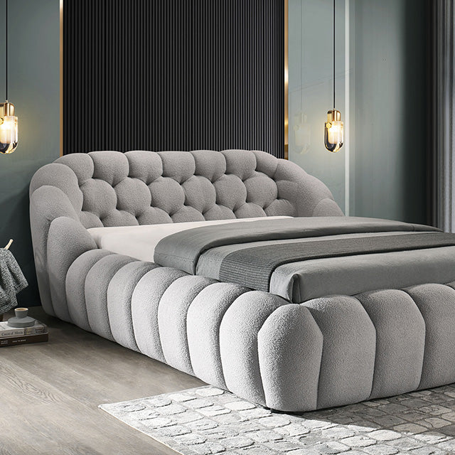 Newquay Bed Black, White, & Gray - U&U Home Budget Furniture (Carteret, NJ)