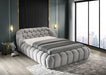 Newquay Bed Black, White, & Gray - U&U Home Budget Furniture (Carteret, NJ)