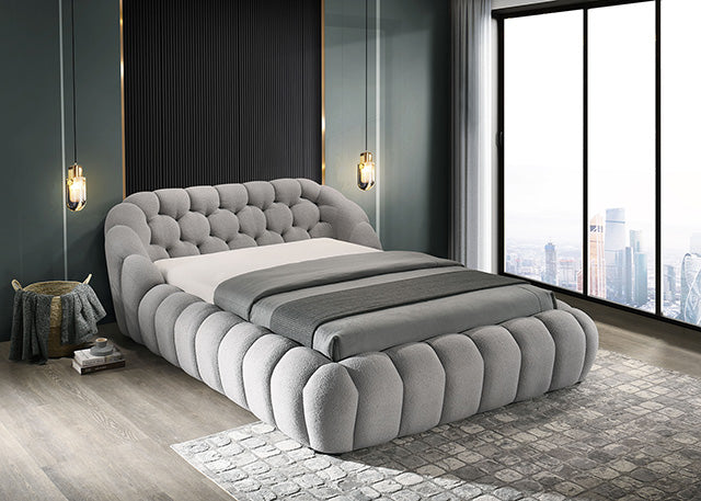 Newquay Bed Black, White, & Gray - U&U Home Budget Furniture (Carteret, NJ)
