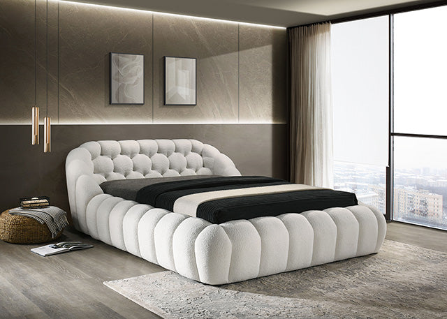 Newquay Bed Black, White, & Gray - U&U Home Budget Furniture (Carteret, NJ)