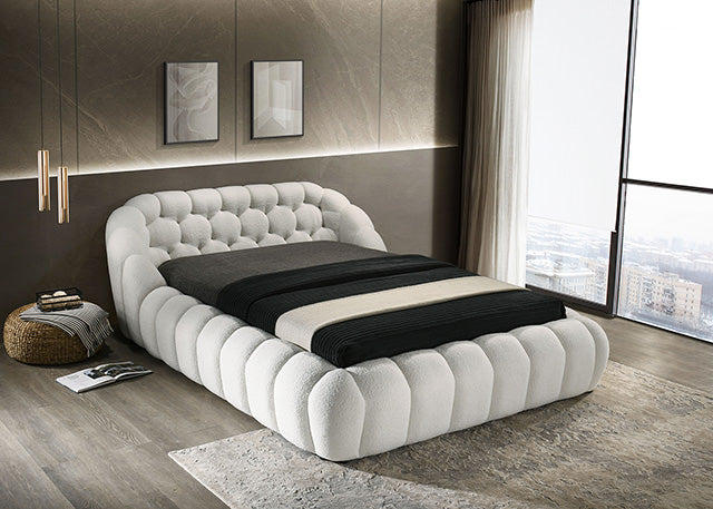 Newquay Bed Black, White, & Gray - U&U Home Budget Furniture (Carteret, NJ)