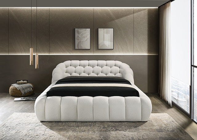 Newquay Bed Black, White, & Gray - U&U Home Budget Furniture (Carteret, NJ)