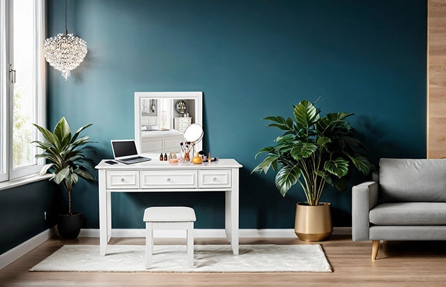 Naucalpan Vanity w/ Stool - U&U Home Budget Furniture (Carteret, NJ)
