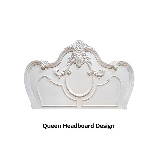 Roselli Bed Chrome & White - U&U Home Budget Furniture (Carteret, NJ)