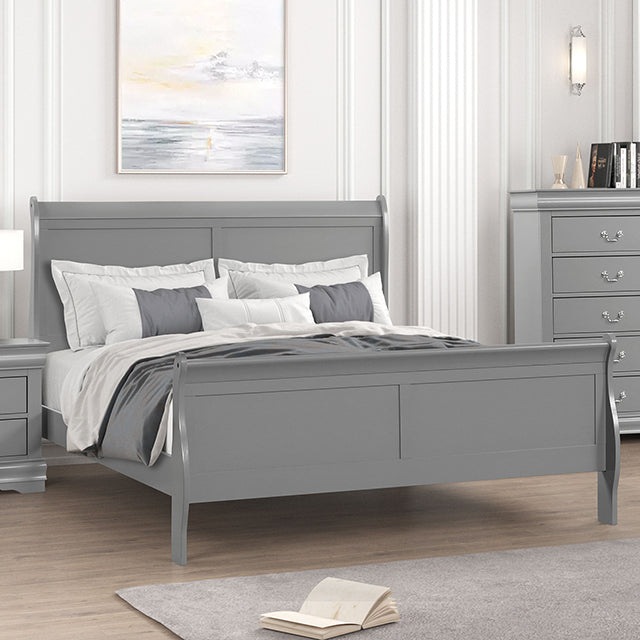 Louis Philippe Queen Bedroom Set - U&U Home Budget Furniture (Carteret, NJ)