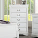 Louis Philippe Chest White - U&U Home Budget Furniture (Carteret, NJ)