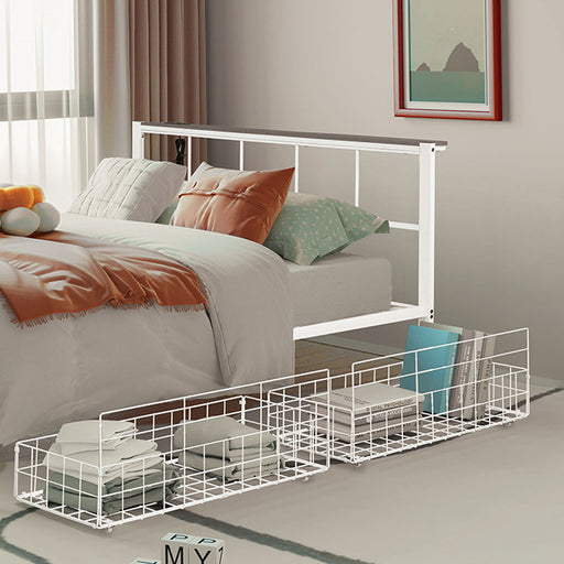 Nicoli Queen Metal Bed With Underbed Storage - U&U Home Budget Furniture (Carteret, NJ)