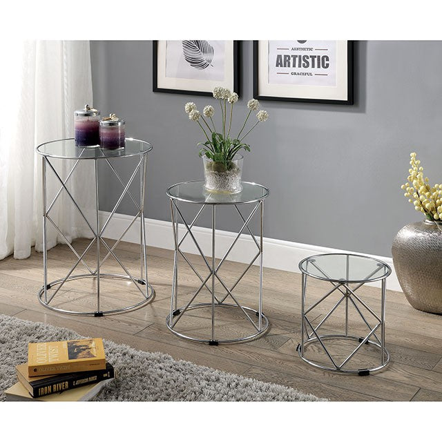 Madyson 3 Pc. Nesting Table - U&U Home Budget Furniture (Carteret, NJ)