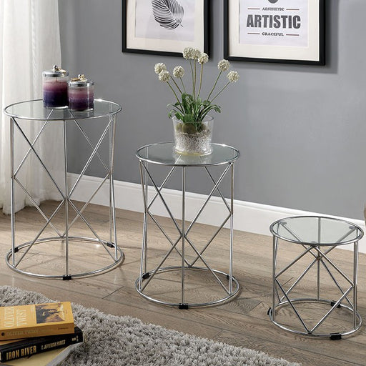 Madyson 3 Pc. Nesting Table - U&U Home Budget Furniture (Carteret, NJ)
