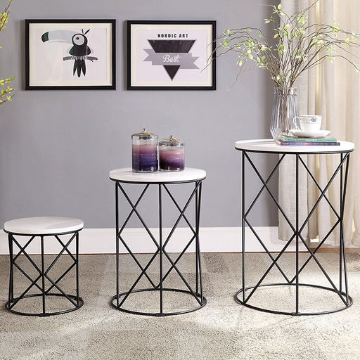 Madyson 3 Pc. Nesting Table - U&U Home Budget Furniture (Carteret, NJ)