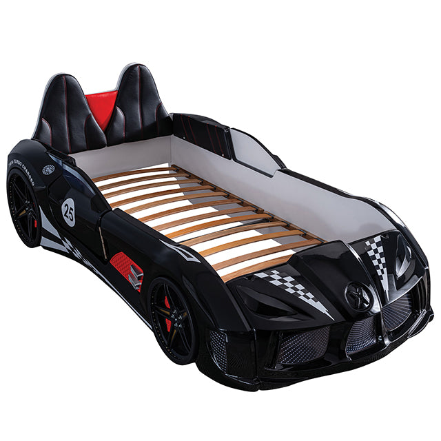 Trackster Bed White, Red,, Black, & Blue - U&U Home Budget Furniture (Carteret, NJ)