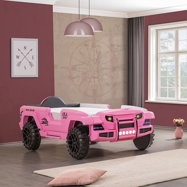 Randlar Bed Pink, Green, & Black - U&U Home Budget Furniture (Carteret, NJ)