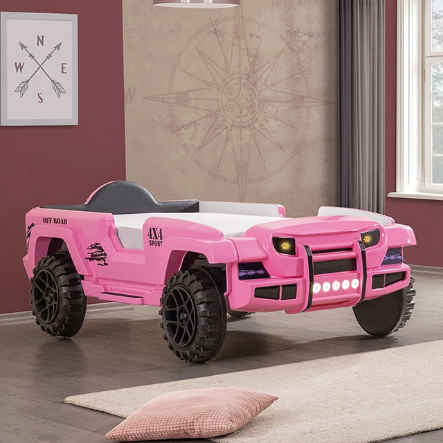 Randlar Bed Pink, Green, & Black - U&U Home Budget Furniture (Carteret, NJ)