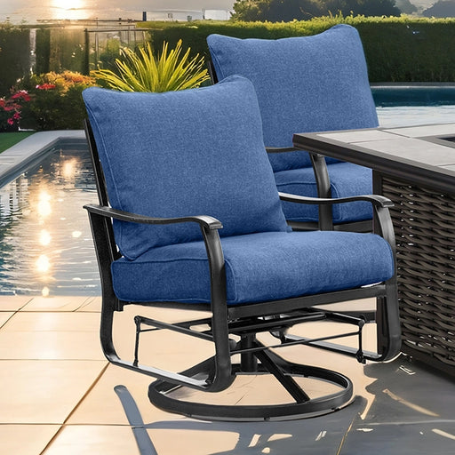 Segovia Swivel Glider Arm Chair (2/CTN) - U&U Home Budget Furniture (Carteret, NJ)
