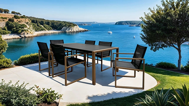 Oswego 8 Pc. Outdoor Dining Set - U&U Home Budget Furniture (Carteret, NJ)
