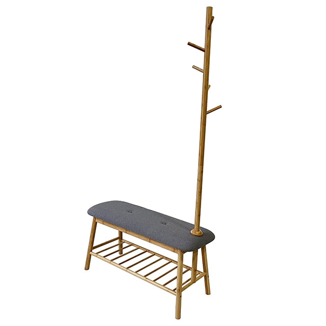 Mosier Hall Tree w/ Bench and Shoe Storage - U&U Home Budget Furniture (Carteret, NJ)