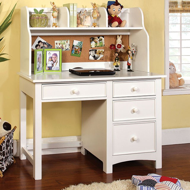 Omnus White Hutch - U&U Home Budget Furniture (Carteret, NJ)