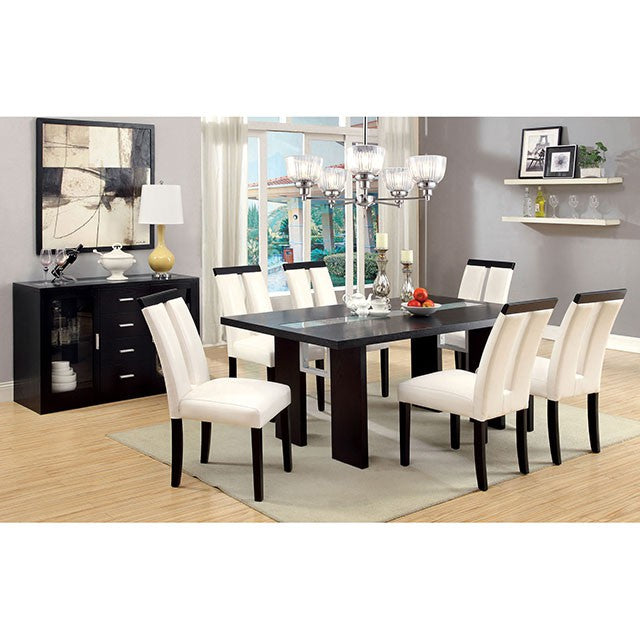 Luminar Black/White Side Chair (2/CTN) - U&U Home Budget Furniture (Carteret, NJ)