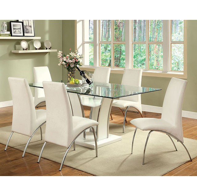 Mauna White Side Chair - U&U Home Budget Furniture (Carteret, NJ)