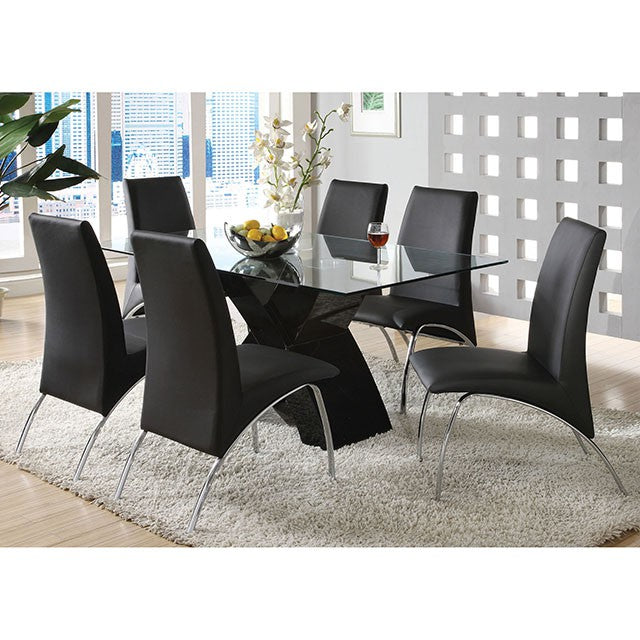 Wailoa 7 Pc Dining Table Set - U&U Home Budget Furniture (Carteret, NJ)