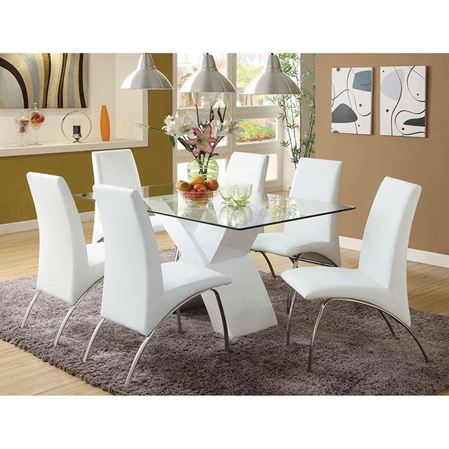 Wailoa 7 Pc Dining Table Set - U&U Home Budget Furniture (Carteret, NJ)