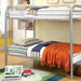 Rainbow Twin/Twin Bunk Bed Black, Silver, & White - U&U Home Budget Furniture (Carteret, NJ)