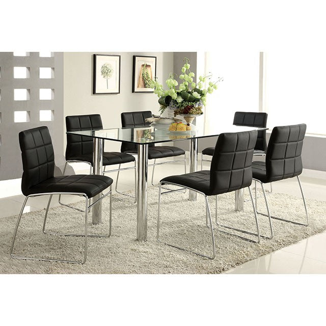 Oahu Black Side Chair - U&U Home Budget Furniture (Carteret, NJ)