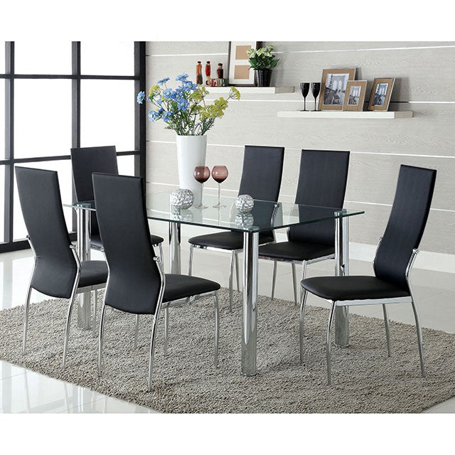 Kalawao Black Side Chair (2/CTN) - U&U Home Budget Furniture (Carteret, NJ)