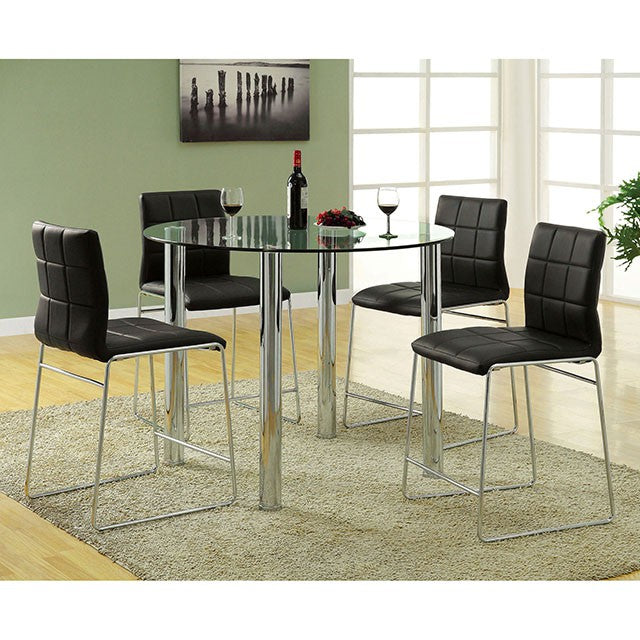 Kona II Black Counter Ht. Chair - U&U Home Budget Furniture (Carteret, NJ)