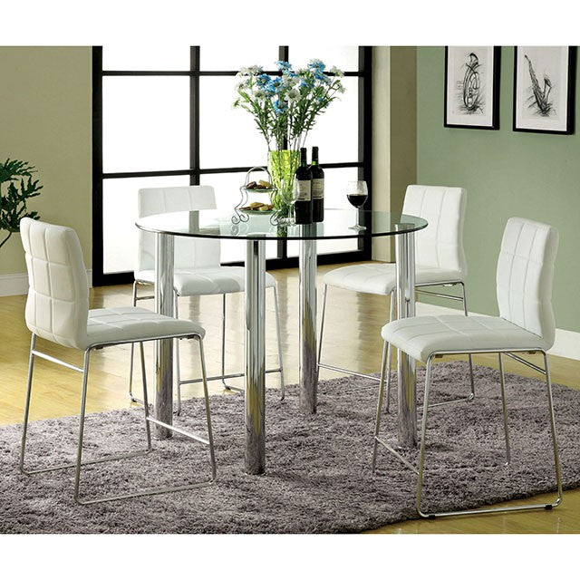 Kona II White Counter Ht. Chair - U&U Home Budget Furniture (Carteret, NJ)