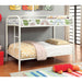 Rainbow Twin/Twin Bunk Bed Black, Silver, & White - U&U Home Budget Furniture (Carteret, NJ)