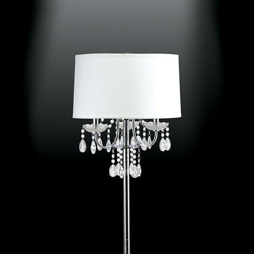 Jada White Floor Lamp - U&U Home Budget Furniture (Carteret, NJ)