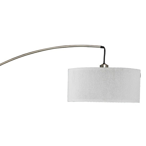 Jess Brushed Steel Arch Lamp - U&U Home Budget Furniture (Carteret, NJ)