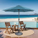 Soli 9' Outdoor Umbrella w/ Auto Tilt + 21" Round Base - U&U Home Budget Furniture (Carteret, NJ)