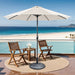 Soli 9' Outdoor Umbrella w/ Auto Tilt + 21" Round Base - U&U Home Budget Furniture (Carteret, NJ)