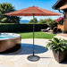 Mora 11' Outdoor Umbrella + 21" Round Base - U&U Home Budget Furniture (Carteret, NJ)