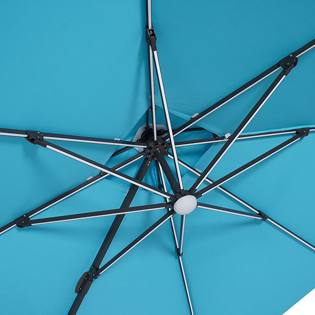 Sano 10 Ft Square Umbrella w/ Double Top w/ LED + 37" Large Base - U&U Home Budget Furniture (Carteret, NJ)