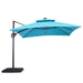 Sano 10 Ft Square Umbrella w/ Double Top w/ LED + 37" Large Base - U&U Home Budget Furniture (Carteret, NJ)