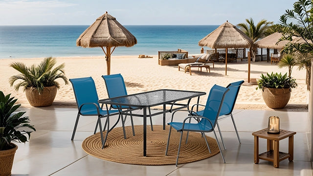 Pierro 5 Pc. Outdoor Dining Set - U&U Home Budget Furniture (Carteret, NJ)