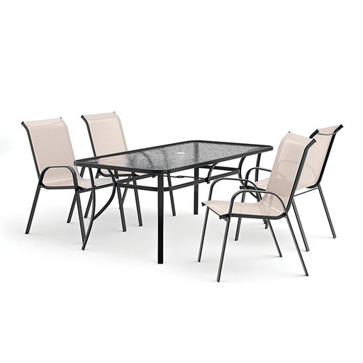 Pierro 5 Pc. Outdoor Dining Set - U&U Home Budget Furniture (Carteret, NJ)