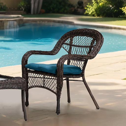 Oliveri Wicker Stacking Chair - 2Pc/Stack - U&U Home Budget Furniture (Carteret, NJ)