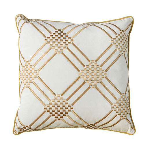 Pam Ivory/Yellow 20" X 20" Pillow, Ivory & Yellow (2/CTN) - U&U Home Budget Furniture (Carteret, NJ)