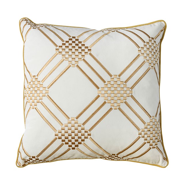 Pam Ivory/Yellow 20" X 20" Pillow, Ivory & Yellow (2/CTN) - U&U Home Budget Furniture (Carteret, NJ)